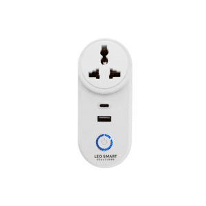 16A Universal Smart Plug with 1 USB + 1 Type-C Port
